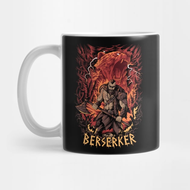 Viking Berserker Pagan Norse Bear Warrior by Blue Pagan